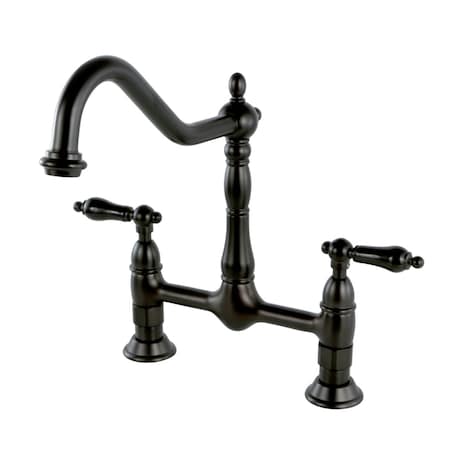 Kingston Brass KS1175PKL Duchess Bridge Kitchen Faucet, Oil Rubbed Bronze KS1175PKL